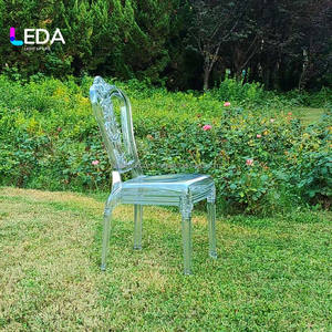 Leda เก้าอี้พลาสติกเรซินใสแบบวางซ้อนได้พนักพิงมงกุฎโปร่งใสสำหรับงานปาร์ตี้ในโรงแรม - Product Image 1