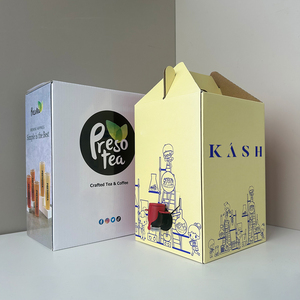 Servidor de bebidas desechable Impresión personalizada Papel Kraft Mango Juice to <span class=keywords><strong>Go</strong></span> Box Container 1/1.5L/3 litros Caja de cartón para llevar café - Product Image 6