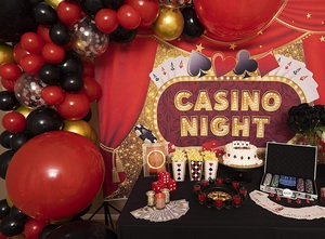 Kit de Arco de Globos Rojos y Negros para Casino 49er y Guirnalda de Decoración para Fiesta de Cumpleaños de Niño Leñador X0000 - Product Image 5