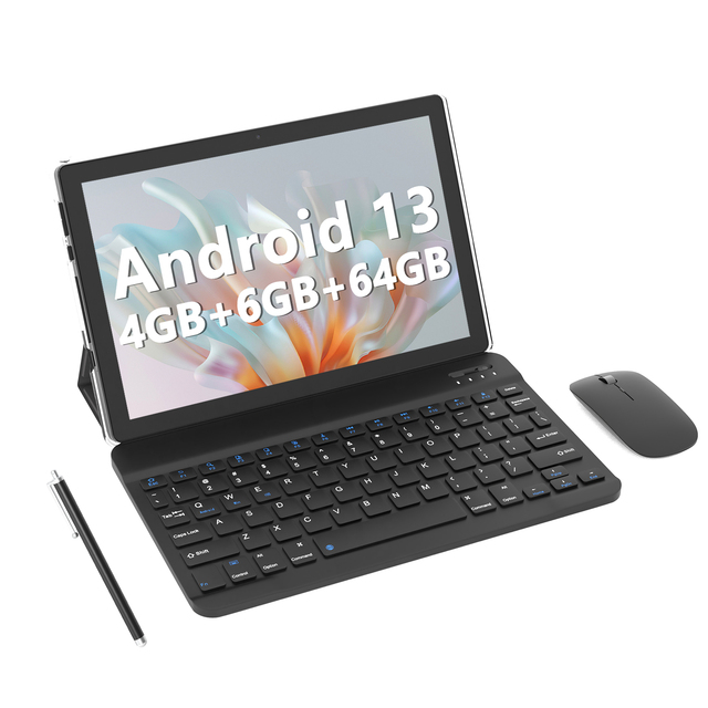 10.1 Inch Pulgadas Tablets 10 Inch Pulgadases Android for Kids With Case RAM 4+6GB HDD 64GB 6000MAH Android 13 Tablet 10 Inch Pulgadas Android 4G Ram