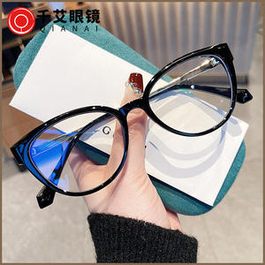 Qianai – monture de lunettes œil-de-chat, verres Tr90, protection contre la lumière bleue, pour femmes, design irrégulier à la mode - Product Image 1