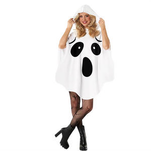 Disfraz de Fantasma Blanco para Mujer, Estilo Capa con Capucha, Ideal para Fiestas, Cosplay de Anime y Videojuegos - Product Image 5