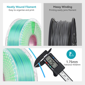 Sunlu 1.75mm 1kg 3D máy in <span class=keywords><strong>Filament</strong></span> ba màu thay đổi dần dần PLA <span class=keywords><strong>Filament</strong></span> lụa kết cấu <span class=keywords><strong>Filament</strong></span> - Product Image 5