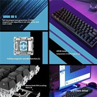 Clavier mécanique filaire Mars 68 Pro à interrupteurs magnétiques, longue autonomie de batterie, RGB, échange à chaud, clavier de jeu Alibaba