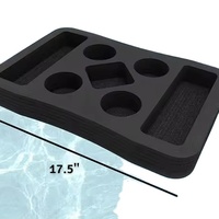 Nouvelle Arrivée Île Flottante Durable en Mousse XPE pour Piscine/Plage, Plateau Flottant pour Jeux, Table à Cartes, Porte-Boissons, Flotteurs pour Enfants