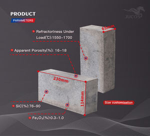 Brique de carborundum résistante à l'abrasion et conductrice de chaleur pour la réparation des portes de fours industriels et pièces de rechange - Product Image 2
