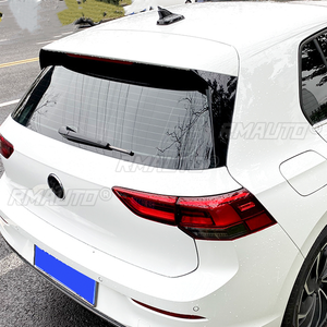 2 pièces Aileron latéral de fenêtre arrière pour Volkswagen Golf8 MK8 2020 - 2022 Noir brillant Accessoires de voiture - Product Image 2