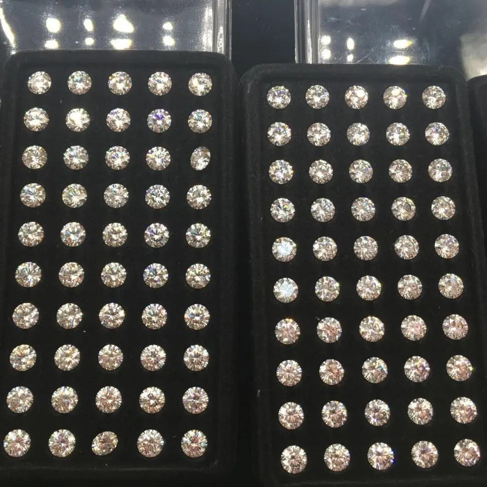 Full size certificato GRA prezzo all'ingrosso pietre allentate rotonde DEF colore VVS diamante moissanite set di gioielli braccialetti con ciondolo gemma