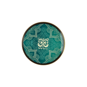 Lion Dancing Simmualtion Porcelana Ceramics Decoration Tableware Festival Green Ceramic Tableware <b>Wedding</b> 8 Inch Dessert Plate - Product Image 4