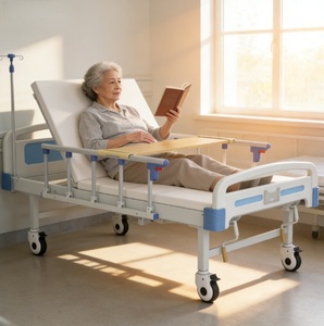 Многофункциональная медицинская кровать ToWell с ручным приводом, средней изгибы, из холоднокатаной стали, на колесах, для домашнего ухода - Product Image 3