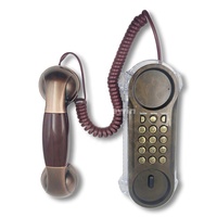 Téléphone mural rétro Trimline avec sonnerie forte, indicateur LED et design mural pour un gain de place et une installation facile