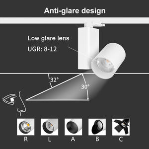Moderner 20W 32W 42W 52W Smart LED Schienen scheinwerfer COB LED Schienen leuchte mit Aluminium gehäuse - Product Image 5