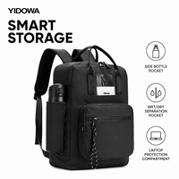 Sac à dos pour ordinateur portable personnalisé OEM, extensible, avec poche pour bouteille d'eau, compartiment de protection pour ordinateur portable, séparation sec/humide, sac de voyage et de travail