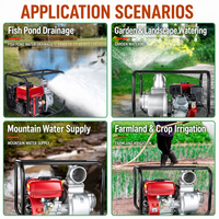 Pompes à eau diesel et essence 4 temps pour l'irrigation domestique et agricole, haute pression, robustes pour la ferme, petites et portables, vente en gros