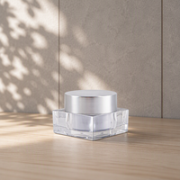 Pot en plastique transparent vide pour gel UV, avec couvercle rond, pour gel de construction, emballage OEM pour fournisseur, pour cosmétiques