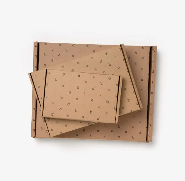 Personalizar todo o tamanho embalagem caixa verpackung fino papel kraft embalagem papelão caixa postal pequena caixa de transporte