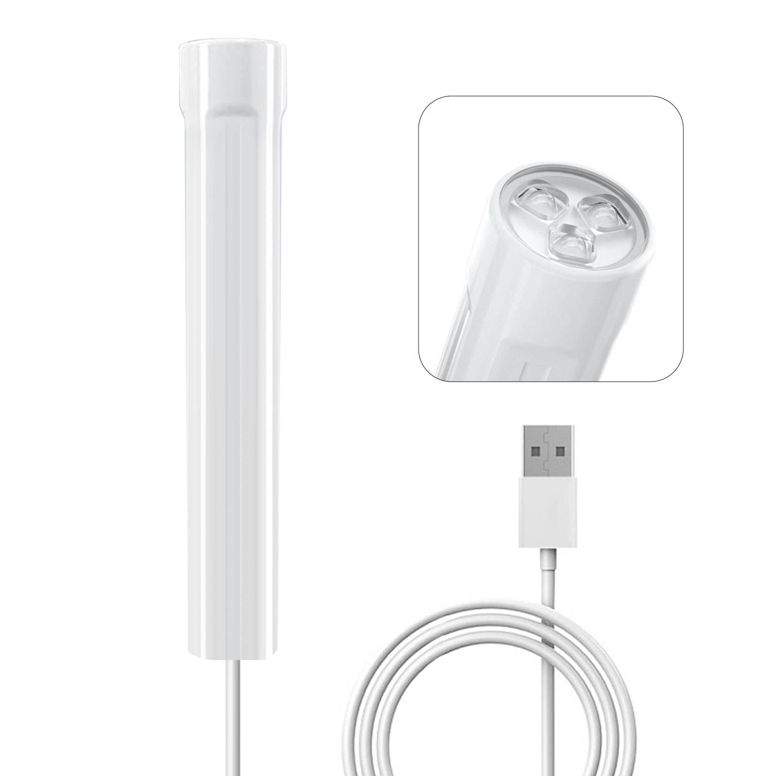 Usb palabra luz blanca