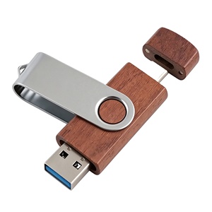 Clé USB en bois 2-en-1 personnalisable avec logo, écologique, USB 3.0, 32 Go, 64 Go, 128 Go - Product Image 3