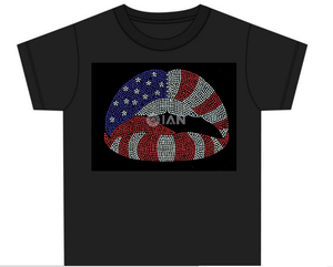 Camiseta con Pedrería 250 Years America |   Parches de Diamantes de Imitación con Diseño de la Estatua de la Libertad y la Bandera Americana - Product Image 5