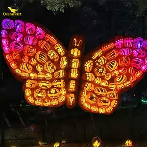 Farol Decorativo de Calabaza con Temática de Halloween, Colorido, para Exteriores, Personalizable en Color y Tamaño, Resistente al Agua, Funciona con Pilas - Product Image 4