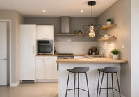 Suspension industrielle légère noire à structure géométrique en fil métallique, support de lampe E27 or rose, pour îlot de cuisine et salle à manger
