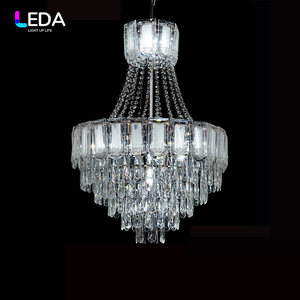 LEDA moderno gran boda Hotel escalera decoración lujo cristal candelabro techo decoración lámpara - Product Image 4