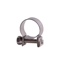 Abrazadera de Manguera Mini para Inyector de Combustible de Acero Inoxidable SAE J1508, Ancho de Banda de 9 mm, Chapado en Zinc, Grosor de 0.6 mm, Métrica y en Pulgadas