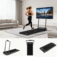 Caminadora Portátil 2 en 1 para Uso en Casa, Gimnasio, Entrenamiento Cardiovascular, Caminadora Eléctrica Plegable Debajo del Escritorio