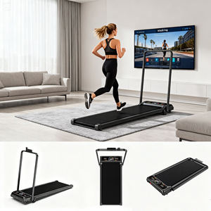 Портативная беговая дорожка <span class=keywords><strong>2</strong></span>-в-1 для дома и офиса, складная электрическая беговая платформа для кардиотренировок под столом - Product Image 2