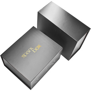 Custom Black High-End <b>Magnetic</b> UV Printed Clamshell Cosmetic Gift <b>Box</b> for Perfume Face Cream Toner Skin Care for Featuring - Product Image 5