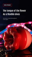 Zungen-Leck-Vibrator aus Silikon, simulierter Eichel- und Klitorisstimulator für Frauen