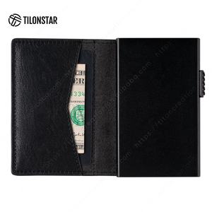 TILONSTAR TVC301 Portefeuille pop-up automatique en cuir ultra-mince de qualité supérieure en aluminium pour hommes - Product Image 2