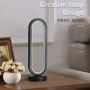 Lampe de table ovale, style nordique rétro minimaliste, <span class=keywords><strong>tendance</strong></span>, alimentée par USB, lampe de chevet LED pour <span class=keywords><strong>chambre</strong></span> à coucher, décoration pour une ambiance cosy au bar - Product Image 5