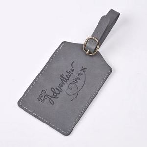 Étiquette de bagage en cuir PU de haute qualité, motif personnalisé, porte-passeport pour carte d'embarquement, vente en gros, impression du nom - Product Image 5