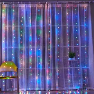 Super bright Twinkle 3*3m Window Curtain String Light for Wedding Party Home Garden Bedroom decoration
