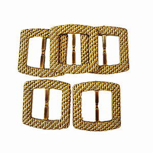 藤编日字扣复古风格皮带扣圆形皮带扣 - Product Image 3