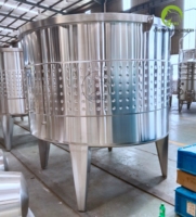 Cuve de fermentation ouverte en acier inoxydable pour vin rouge avec chemise de refroidissement pour la fermentation du vin de raisin