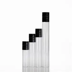 High borosilicate glass 100ml 50ml Vodka bottle Spirit Glass tube for Liquor with screw metal cap