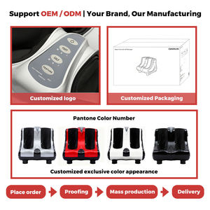 OEM ODM Mejor debajo del escritorio Pies Spa Alivio del dolor Pierna Becerro Pedicura Vibración eléctrica Shiatsu Pierna Masajeador de pies Máquina - Product Image 2