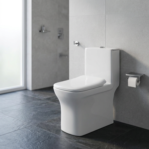 WC monobloc en céramique colorée, à poser au sol, avec siphon en S, pour salle de bain, sanitaires - Product Image 3