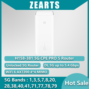 Routeur WIFI 6 H158-381 5G CPE Pro 5 7200 Mbps Double bande avec emplacement pour modem 5G H158 (99,99 % neuf) - Product Image 1