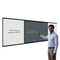 Tableau interactif numérique 4K de 146 pouces, 20 points de contact multi-touch, stylet intelligent, écran plat LED OPS, enseignement, réunion, OEM