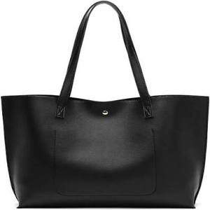 Chic Faux Leather Handbag For Women With Tassel Hanging Detail Secure <b>ZIP</b> Closure Roomy Main Compartment Shoulder <b>Purse</b> - Product Image 4