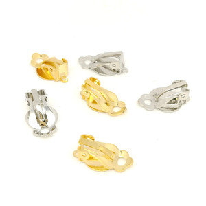Clip-on <b>Earrings</b> Zinc Alloy Gold Silver Painless No Piercing Ear Clips Invisible Pad DIY Jewelry Accessories - Product Image 3