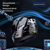 Superbe Casque de Moto Tout-Terrain Predator Nouveau Modèle Septembre, Construction Robuste en ABS, Visière Anti-Rayures, Homologué DOT, Livré en Boîte