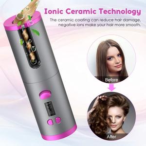Nouveau Design Professionnel Curling Fer Rouleau Automatique Sans Fil Rechargeable Anti-Perm Électrique Bigoudi Automatique/ - Product Image 5