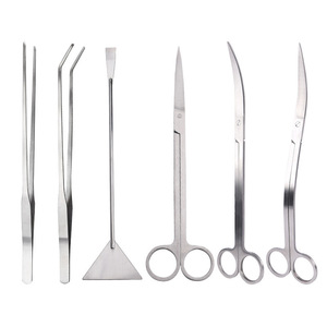 Vente en gros d'accessoires d'<span class=keywords><strong>aquarium</strong></span> écologiques en acier inoxydable outils d'aménagement paysager, y compris pince à épiler pour herbe à eau sable plat - Product Image 5