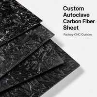 Lámina de Fibra de Carbono Forjada en Autoclave, Acabado Mate, Corte CNC, Tamaño Personalizado, Ligera y Rígida, para Estructuras de Drones, Robótica y Modelos RC
