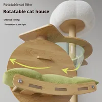 En gros Arbre à chat de luxe multi-niveaux avec condo, poteau à gratter en sisal, tissu pelucheux, amovible, sûr et durable