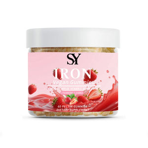 Bon prix Bonbons gommeux à la vitamine C et au fer pour soutenir l'énergie et le système immunitaire Gommes végétaliennes à la pectine de fer Supplément multivitaminé - Product Image 1